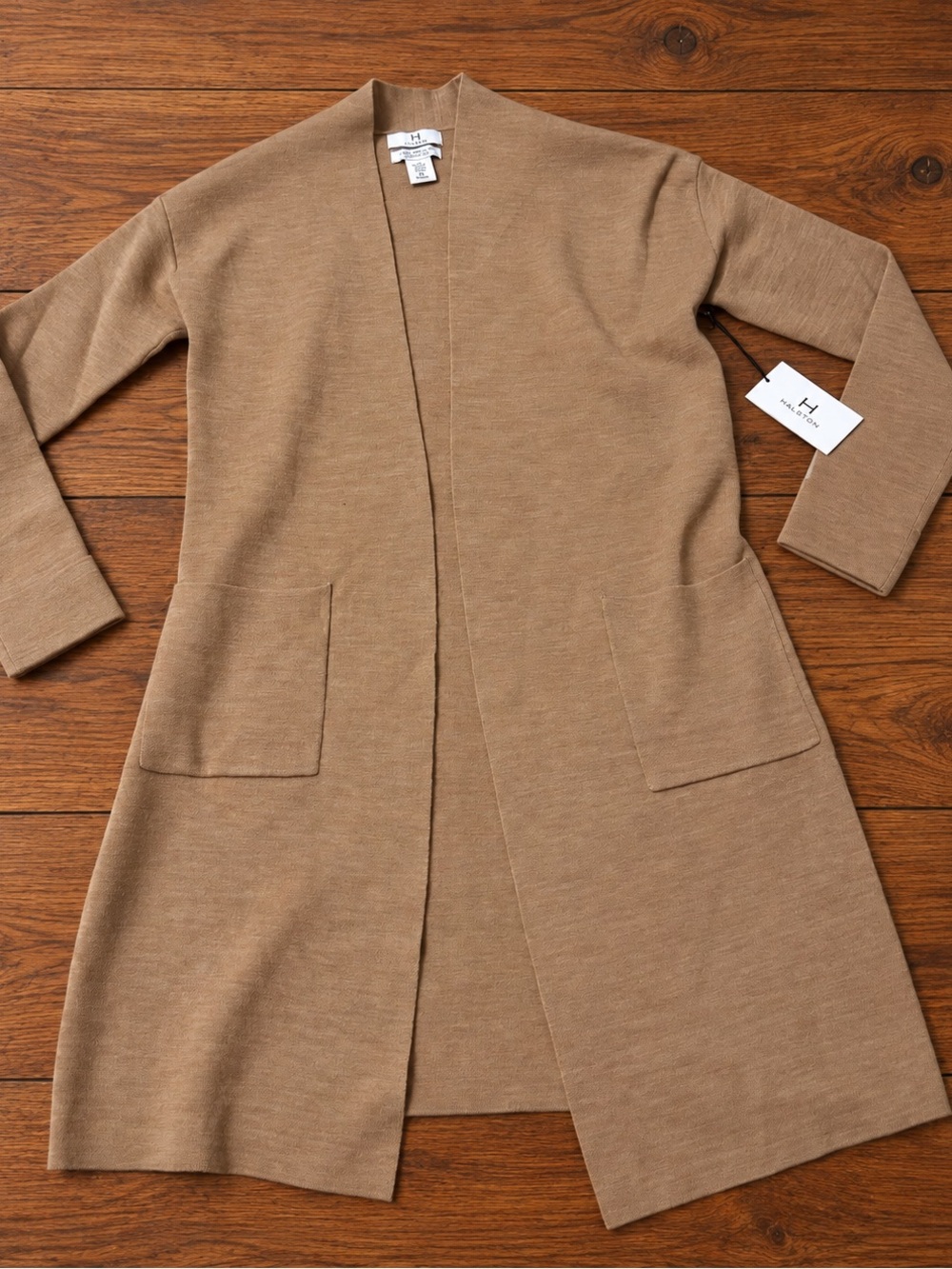 Halston Long Cardigan - 100% Merino Wool